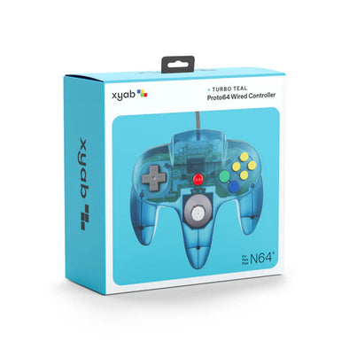 PROTO64 Wired N64 Controller Turbo Teal