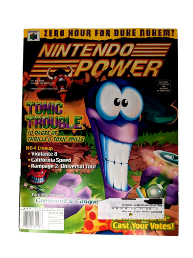 Nintendo Power Magazine volume 118 with poster and pokemon card.